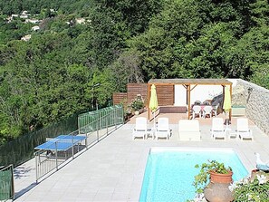 Outdoor pool - Spacious Villa in Gattières With Private Swimming Pool (Gattieres)