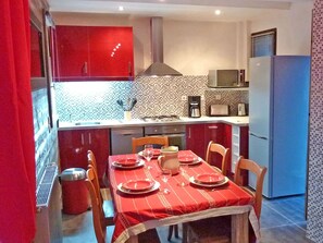 Chalet | Private kitchen | Fridge, microwave, oven, dishwasher - Inviting Chalet Near the Slopes of La Plagne-paradiski (Champagny-en-Vanoise)