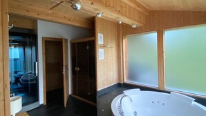 Baignoire, serviettes fournies
