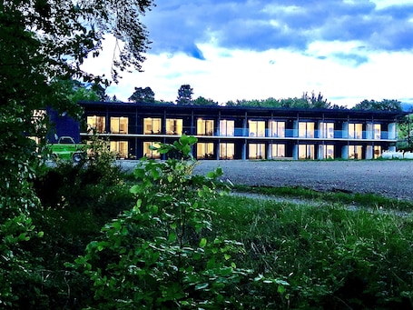 Front of property - evening/night. Naturhotel Wittelsbach