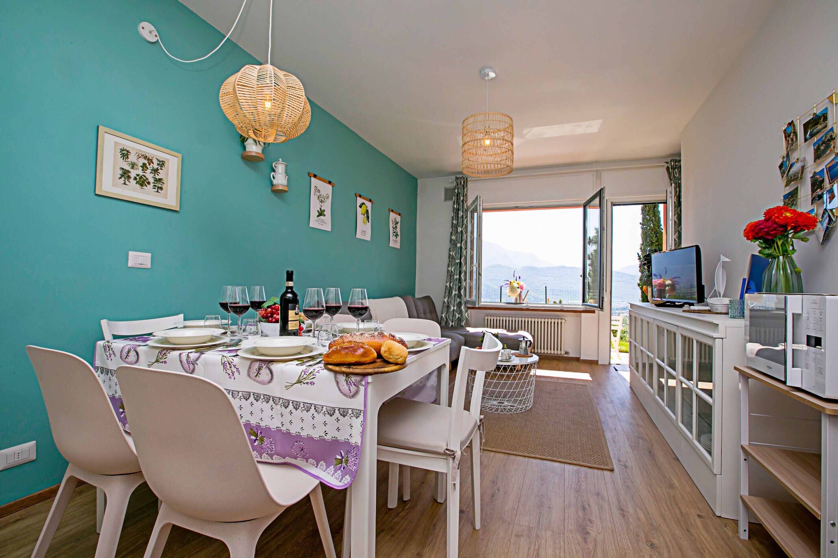 Apartamento família, vários quartos, ao lado da montanha (Casa Turchese) | Sala de jantar