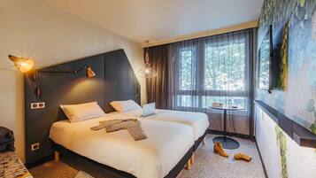 Habitació estàndard, 2 llits individuals | Roba de llit d'alta qualitat i decoració individual