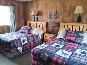 Basic Room, 2 Double Beds | Individually decorated, individually furnished, iron/ironing board - Sunshine Motel and Cabins (Ontonagon)