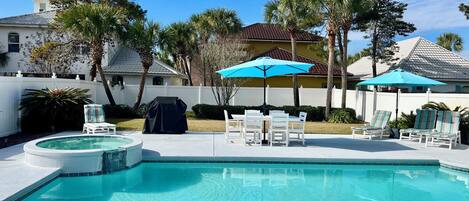 Outdoor pool, a heated pool