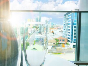 Apartamento City, 1 cama de matrimonio, no fumadores, vistas a la ciudad | Vistas del balcón