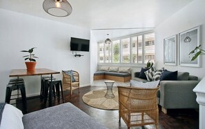 Studio (Blue Waters 29) | Living area | LED TV - Blue Waters Studios (Cape Town)