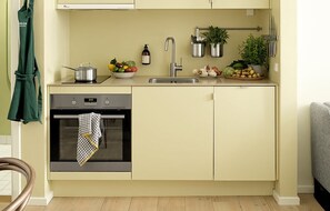 Fridge, oven, stovetop, dishwasher