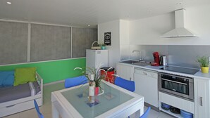 Villa | Private kitchen | Coffee/tea maker, fridge, microwave, dishwasher