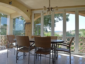 Dining - Holiday Home With Private Swimming Pool, Playground, and air Conditioning (Saint-Paul-les-Fonts)
