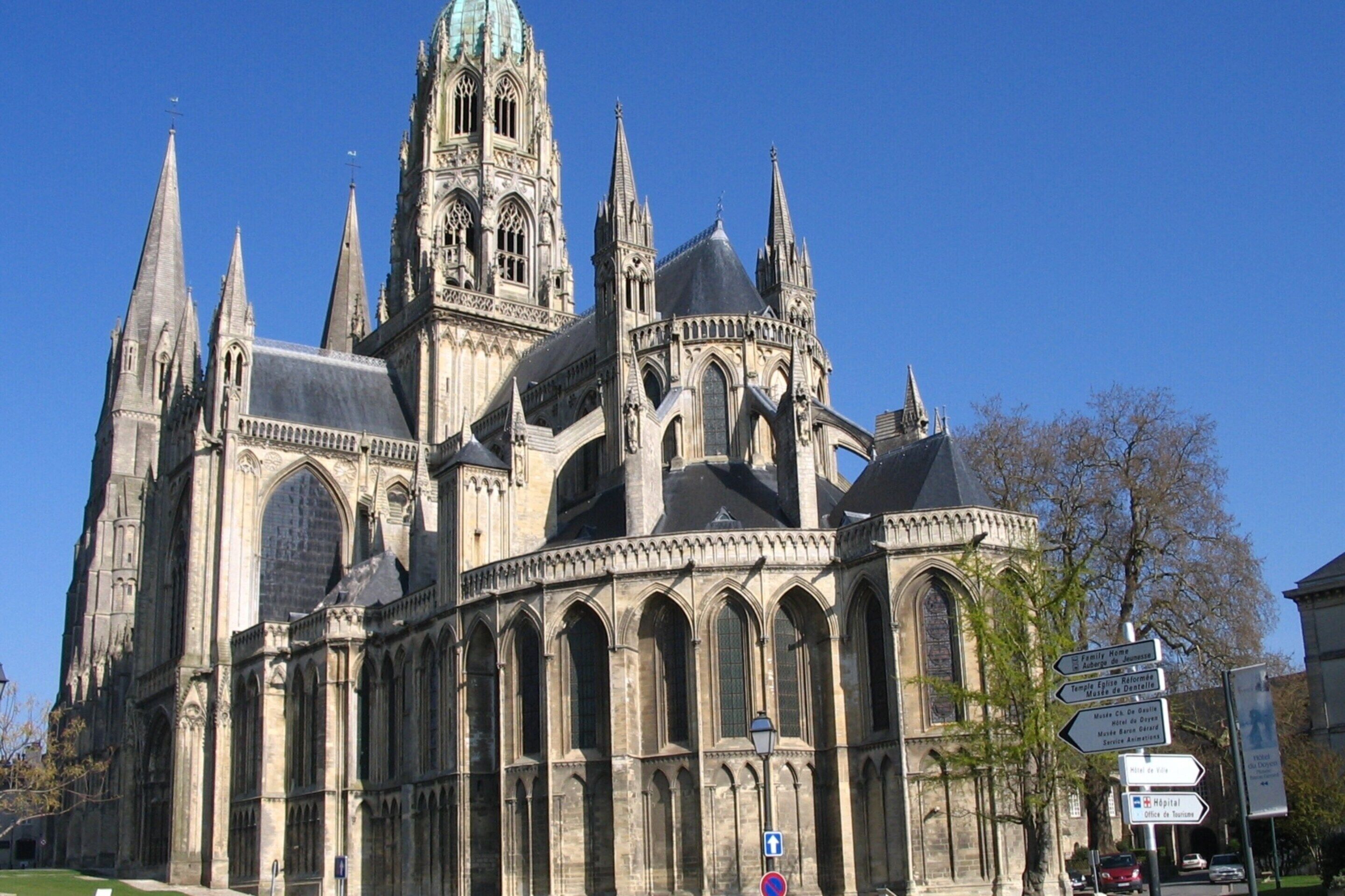 A historic cathedral with Gothic architecture, featuring pointed arches and a prominent spire.