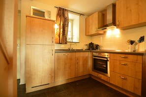 Microwave, stovetop, high chair