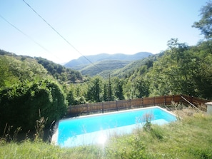 Outdoor pool - Detached, Comfortable House With Lovely Private Pool and Terraces (Pourcheres)
