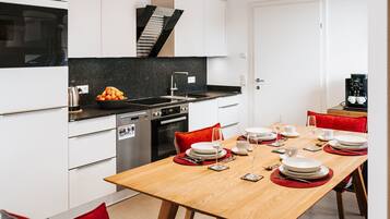 Villa | Private kitchen | Coffee/tea maker, fridge, oven