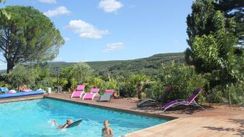 Outdoor pool, a heated pool