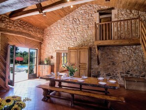 Dining - Périgord House With Private Swimming Pool in the Middle of Unspoiled Nature (Biron)