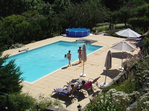 Former Coach House in Castle With Park, Large Swimming Pool in North Ardèche