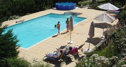 Former Coach House in Castle With Park, Large Swimming Pool in North ArdĂšche