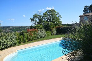 Villa | Pool - Impressive Villa Overlooking the Hill (Joyeuse)