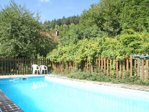 Outdoor pool - Holiday Home in the Forest With Private Swimming Pool and Playground Equipment (Les Rouges-Eaux)