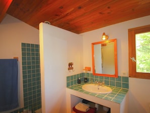 House | Bathroom | Bathtub - Cozy Holiday Home in Faucon With Swimming Pool (Faucon)