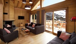 Living room - Chalet in Les 2 Alpes Near Ski Piste (Les Deux Alpes)