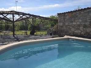 Outdoor pool - Vintage Holiday Home in Lanas With Swimming Pool (Lanas)