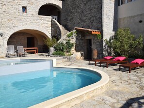 Pool - Vintage Holiday Home in Lanas With Swimming Pool (Lanas)