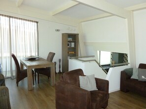 House | Living room | DVD player, MP3 dock - Nice Holiday Home With a Private Jetty, in Lemmer (Lemmer)