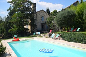 Pool - Holiday Home in Ardeche Near Chateau de Ventadour (Lalevade-d'Ardeche)