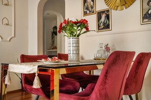Deluxe Apartment, 2 Bedrooms, Balcony, City View | Living area