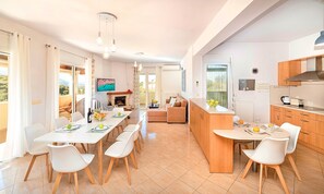 Villa, 3 Bedrooms, Private Pool (Heated) | Private kitchen | Full-sized fridge, microwave, oven, stovetop - Villa di Palma Heated Pool (Rethymno)