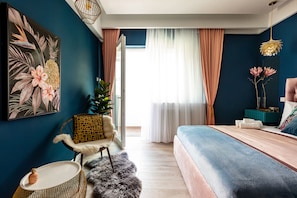 华丽公寓, 3 间卧室, 私人浴室, 城市景观 | 3 多间卧室、高档床上用品、记忆海绵床垫、办公桌