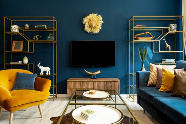 华丽公寓, 3 间卧室, 私人浴室, 城市景观 | 电视