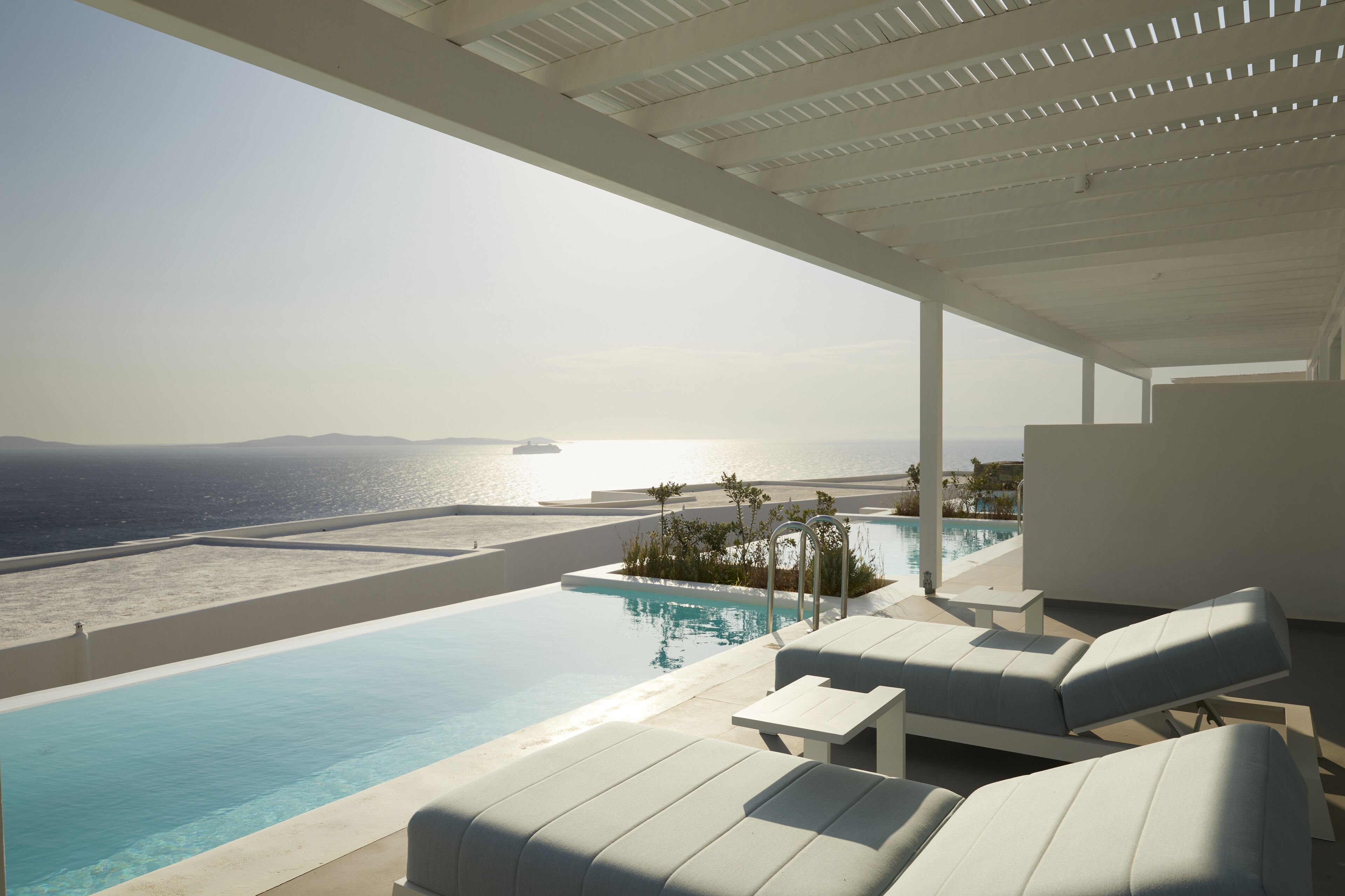 Suite Majestueuse, piscine privée, vue mer | Terrasse/Patio