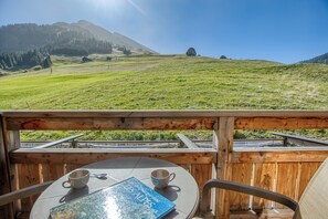 Outdoor dining - New 6-person apartment in fully renovated chalet (La Clusaz)