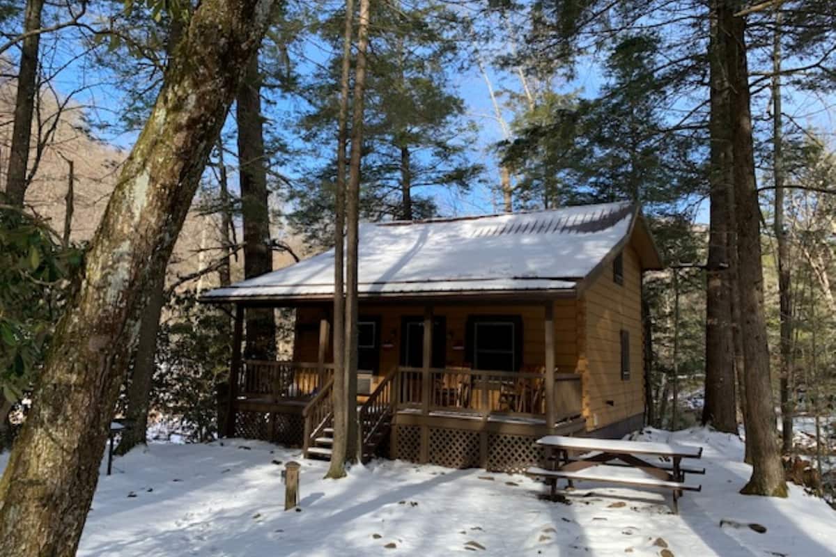 Familie huisje, uitzicht op rivier | Beddengoed