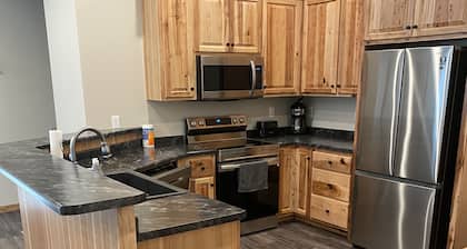 3 bedroom condo, located across the street from Devil Lake