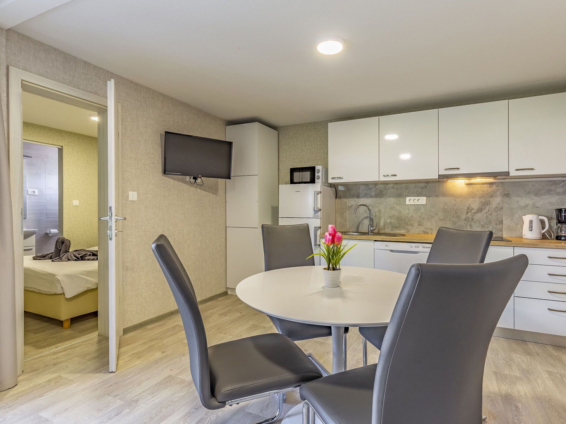 Microwave, dishwasher, highchair, freezer