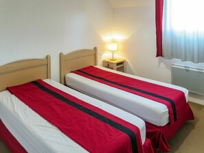 1 soverom, wi-fi (mot et tillegg) og sengetøy