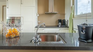 House, 2 Bedrooms, Kitchen | Private kitchen - Family & Friends Houseboat (Langweer)