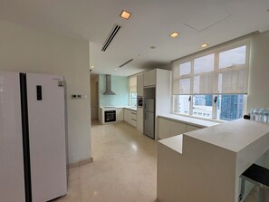 SKY Penthouse Three-Bedroom | Private kitchenette | Fridge, microwave, stovetop, electric kettle