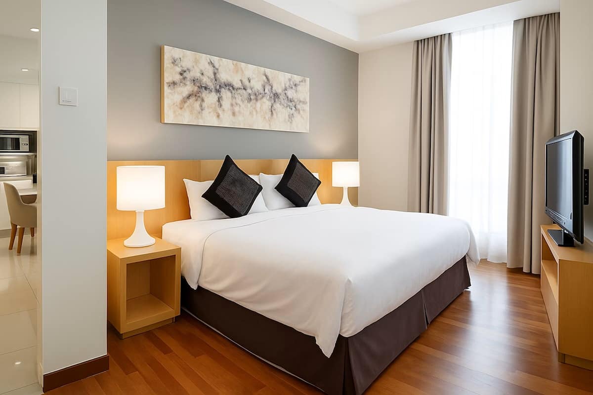 Premium bedding, pillowtop beds, in-room safe, desk