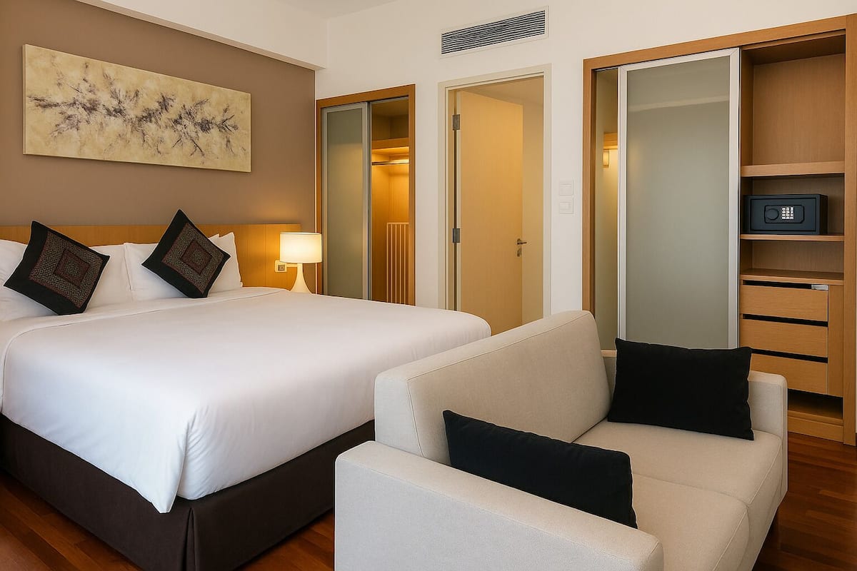 Deluxe Studio Suite | 1 bedroom, premium bedding, in-room safe, desk