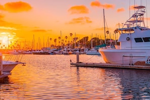 Enjoy serene waterfront views and easy access to the marina for boating activities.