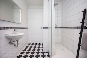 Ducha, secador de pelo, toallas