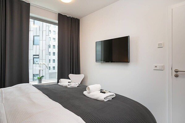 1 soverom, strykejern/-brett, wi-fi og sengetøy