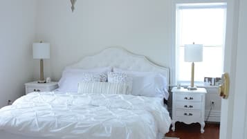 Ivory King Room | Individually decorated, individually furnished, free WiFi, bed sheets