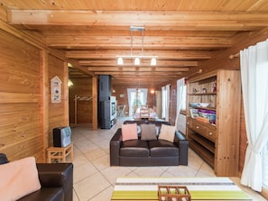 Chalet | Living room - Chalet in Vosges With Sauna & Panoramic Views (Anould)