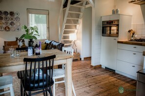 House | Private kitchen | Oven, stovetop, highchair - Spacious Farmhouse near Forest in Heeze-Leende (Leende)