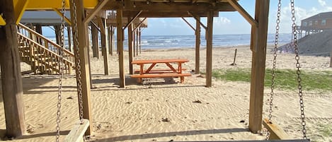On the beach